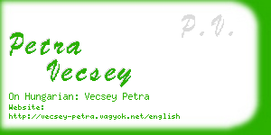 petra vecsey business card